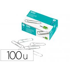 Clips LIDERPAPEL nº3 labiados 43 mm caja de 100 unidades