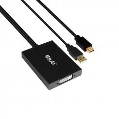 CLUB3D cac-1130 0,6 m MiniDP/USB-A DVI-D Negro