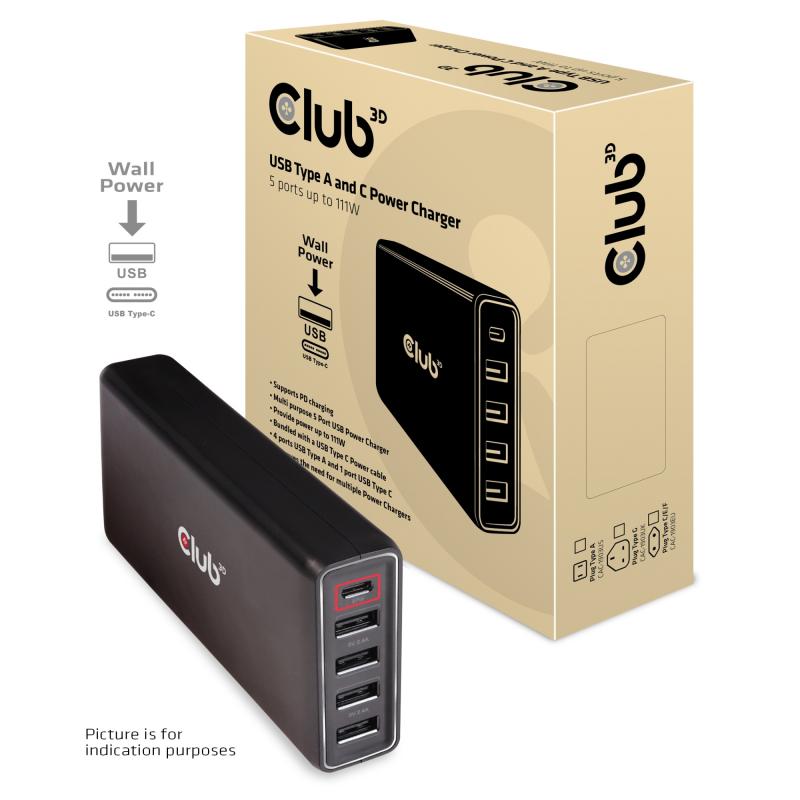 club3d-cac-1903eu-cargador-de-dispositivo-movil-universal-negro-corriente-alterna-interior