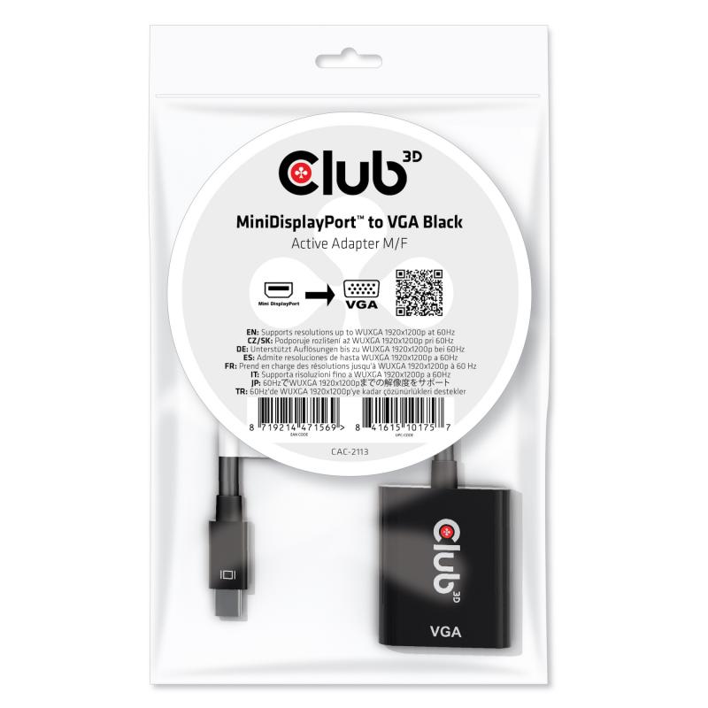 club3d-cac-2113-adaptador-de-cable-de-video-0228-m-mini-displayport-vga-negro
