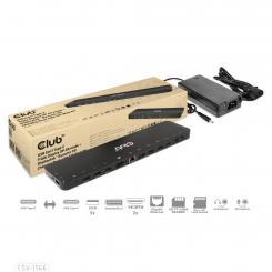 CLUB3D CSV-1566 base para portátil y replicador de puertos Acoplamiento USB 3.2 Gen 1 (3.1 Gen 1) Type-C Negro