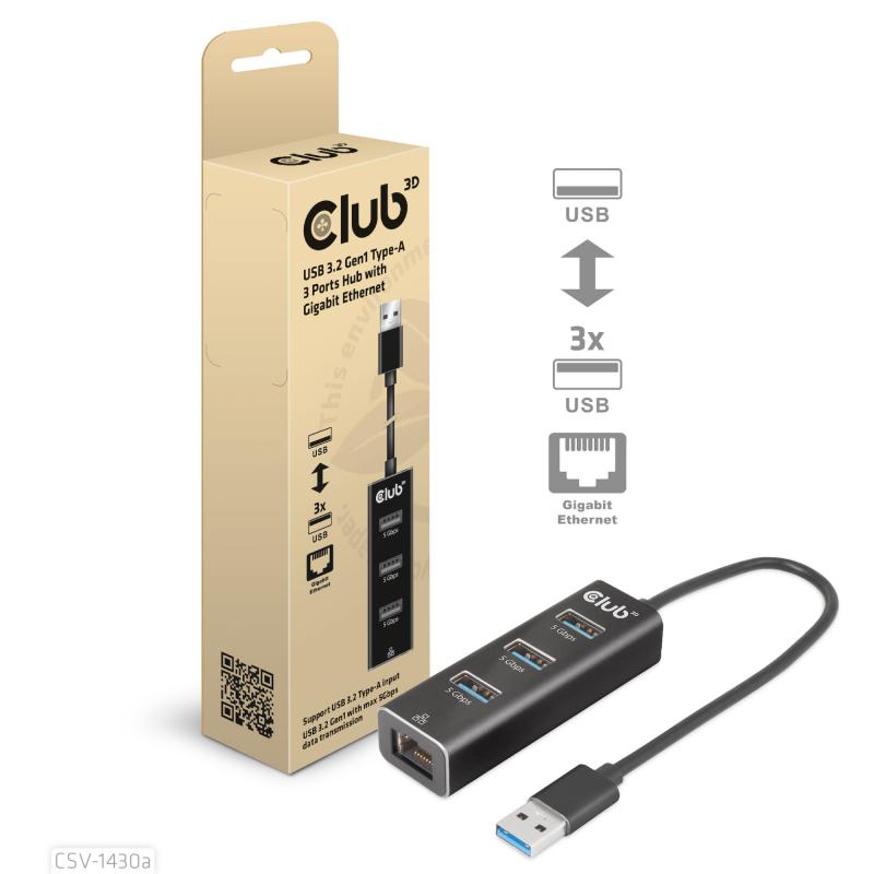 club3d-usb-32-gen1-tipo-a-hub-de-3-puertos-con-gigabit-ethernet