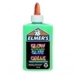 COLA ELMER´S SLIME BRILLA EN LA OSCURIDAD LAVABLE 147 ml azul