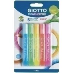 Cola Glitter Glue Giotto Lapiz Neon 5X10,5Ml/G
