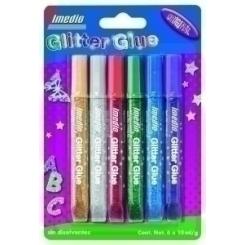 Cola Glitter Glue Imedio Original 6X 10Ml