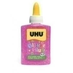 Cola Glitter Glue Uhu Bote De 88Ml Rosa