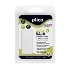 Cola Termofusible En Barra Plico Mini  Baja Temperatura Blister De 22