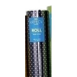 Colibri Papel De Regalo Bobina Colibri 30 Cm X 30 M Simple Estampado Azul Con Puntos Metalizado