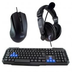 3GO COMBODRILEH2 teclado Ratón incluido USB QWERTY Negro