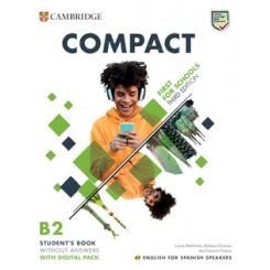Compact First for Schools Third edition English for Spanish Speakers Students Book without answers with Digital Pack CAMBRIDGE