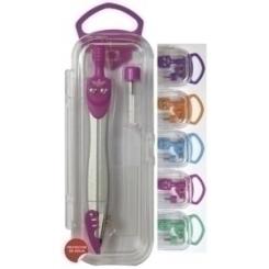 Compas Escolar Con Protector Aguja Y Mina Colores Surtidos