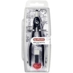 Compas Herlitz My.Pen Con Bigotera Negro/Gris