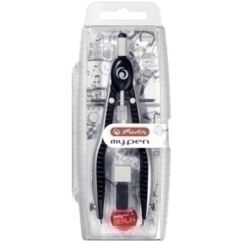 compas-herlitz-mypen-con-bigotera-negro-gris