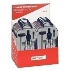 Compas Safta Escolar Precision C/Adaptador Universal Expositor De 12