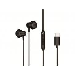 Conceptronic BRENDAN04B auricular y casco Auriculares Alámbrico Dentro de oído Llamadas/Música USB Tipo C Negro