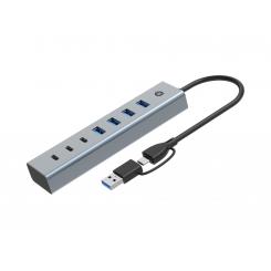 Conceptronic HUBBIES20G hub de interfaz USB 3.2 Gen 1 (3.1 Gen 1) Type-C 5000 Mbit/s Gris