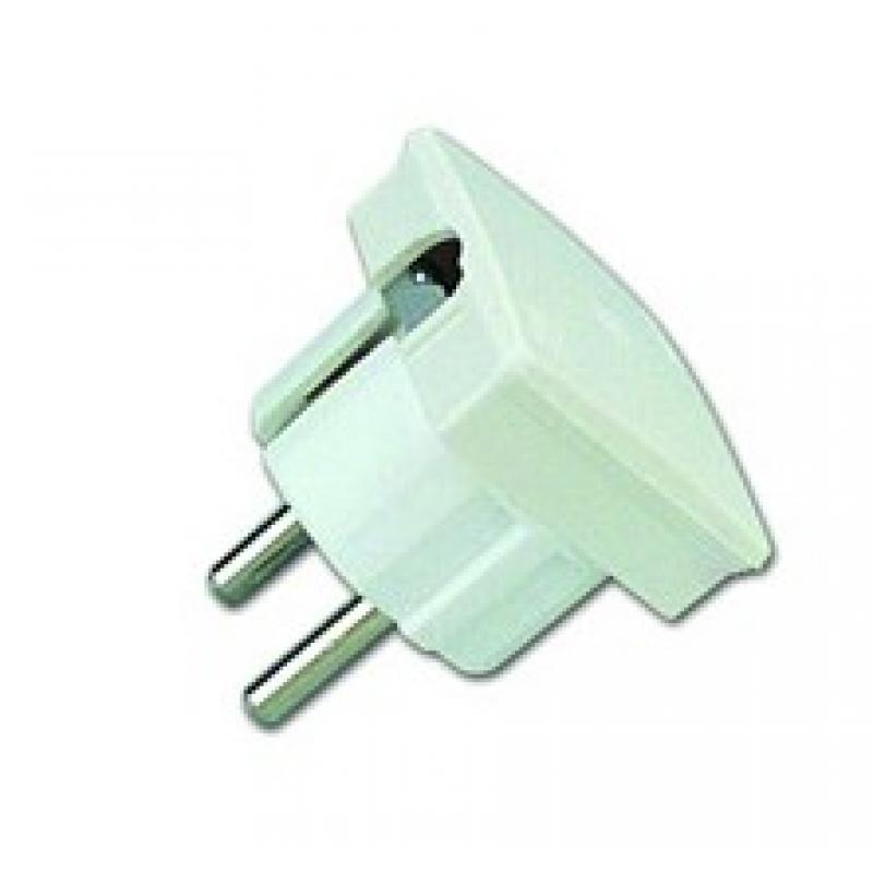 Conector Schuko Macho TT lateral con espiga de 4.8mm de diametro 16A
