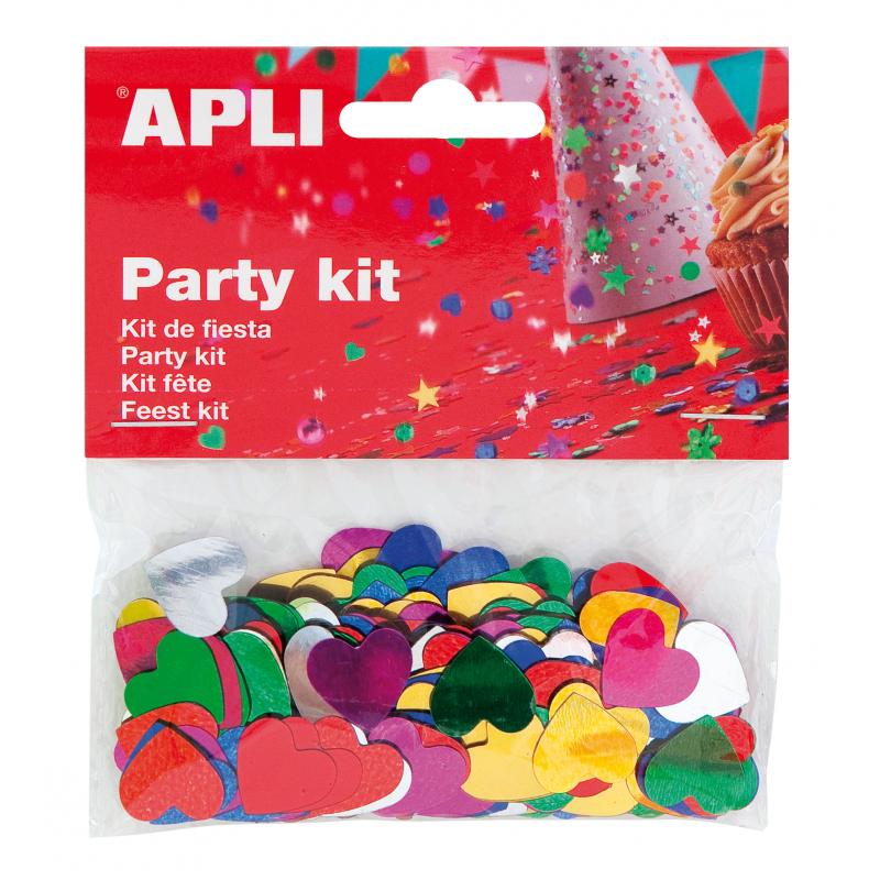 Confeti corazones colores surtidos APLI 15 mm 14 g