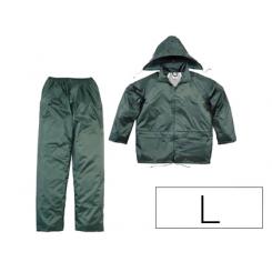 conjunto De Lluvia DELTAPLUS 400 Poliester/PVC Verde Talla L
