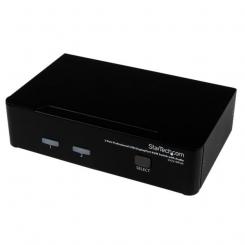 StarTech.com Conmutador Switch Profesional KVM 2 Puertos Vídeo DisplayPort - USB con Audio - 2560x1600