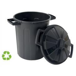 Contenedor de reciclaje sostenible ARCHIVO 2000 de 100 litros con tapa 100% reciclado