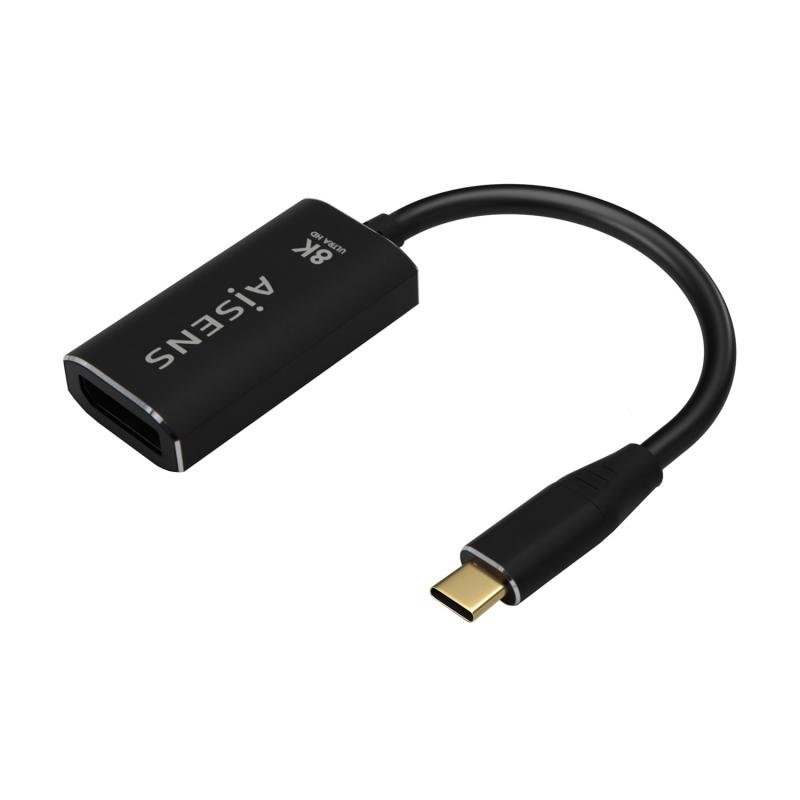 conversor-aluminio-usb-c-a-displayport-8k@60hz-usb-c-m-dp-h-negro-15cm