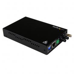 StarTech.com Conversor de Medios Ethernet 10/100 Mbps a Fibra Multi Modo Conector ST - 2km