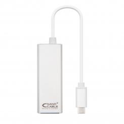 NANOCABLE Conversor USB-C A Ethernet Gigabit 10/100/1000 Mbps. 15cm