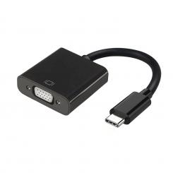 Conversor USB-C a VGA, USB-C/M - HDB15/H, Negro, 15cm