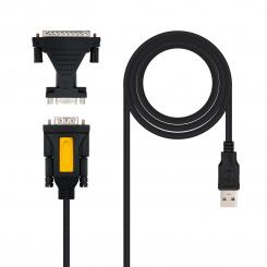 Nanocable CONVERTIDOR USB A SERIE, TIPO A/M-RS232 DB9/M DB25/M, 1,8 M