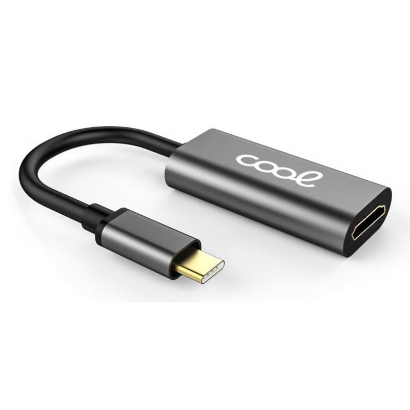 cool-8434847050652-adaptador-de-cable-de-video-hdmi-tipo-a-estandar-usb-tipo-c-negro-plata