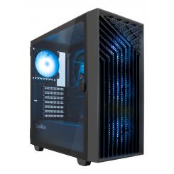 CoolBox GAMING CAJA ATX GA300 GRIDLINE ARGB BLACK USB-C 3.2 GEN1 SIN FTE + 5 VENTILADORES
