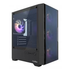 CoolBox GAMING CAJA MATX GM220 FUSION NEGRA MESH USB-C 3.2 GEN1 SIN FTE+ 4 VENT. ARGB