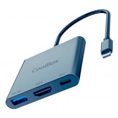 CoolBox MINIDOCK C31 ALUMINIO USB-C A HDMI 4K/USB-A/USB-C 3.2 GEN1 PC/MAC/CONSOLAS