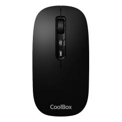 CoolBox W02 ratón Hogar Ambidextro RF Wireless + Bluetooth Óptico 1600 DPI