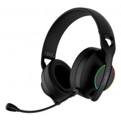 CoolBox WB01 RGB Auriculares Inalámbrico y alámbrico Diadema Juego USB Tipo C Bluetooth Negro