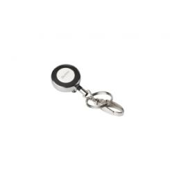 Cordon Extensible Tarifold Yo-Yo Para Funda De Identificacion Cromado Con Doble Accesorio 60 Cm Paquete De 10