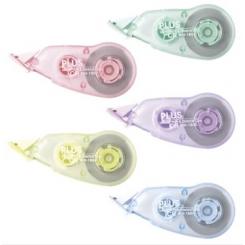 Corrector en cinta PLUS CR Mini 4,2 mm x 12 metros, colores pastel