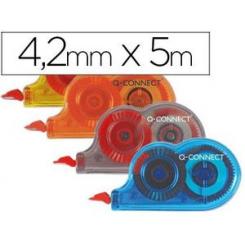 Corrector Q-CONNECT cinta mini blanco 4,2 mm x 5 mt bombonera de 28 unidades