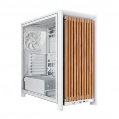 Corsair FRAME 4000D WOOD RS Midi Tower Madera, Blanco