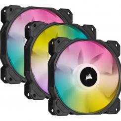 Corsair SP120 RGB ELITE Carcasa del ordenador Ventilador 12 cm Negro 3 pieza(s)