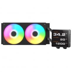 COUGAR CGR-PSDVPRGB-B-240 Procesador Sistema de refrigeración líquida todo en uno 12 cm Negro