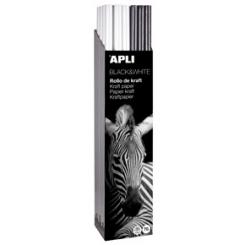 APLI C.Papel Kraft 1X3M Black&White 30U