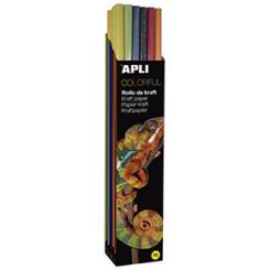 APLI C.Papel Kraft 1X3M Surtido Colorfull 30U
