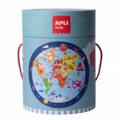APLI C.puzzle Circular Mapamundi 48U