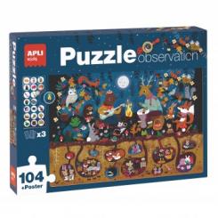 APLI C.puzzle Observación Bosque 104U