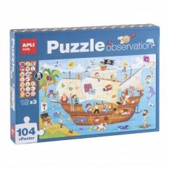 APLI C.puzzle Observation Barco Pirata 104U