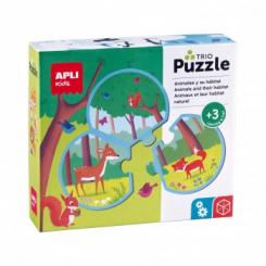 APLI C.puzzle Trio Animales Y Su Habitat 24U