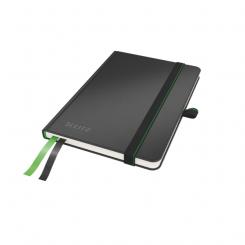 Cuaderno con tapas duras LEITZ Complete, 80 hojas rayado horizontal, DIN A6, negro
