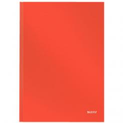 Cuaderno con tapas duras LEITZ Solid, 80 hojas cuadriculado 5, DIN A4, rojo